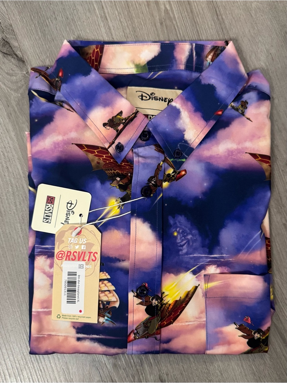 RSVLTS Disney Treasure Planet Solar Surfer Kunuflex D23 Exclusive Shirt XL